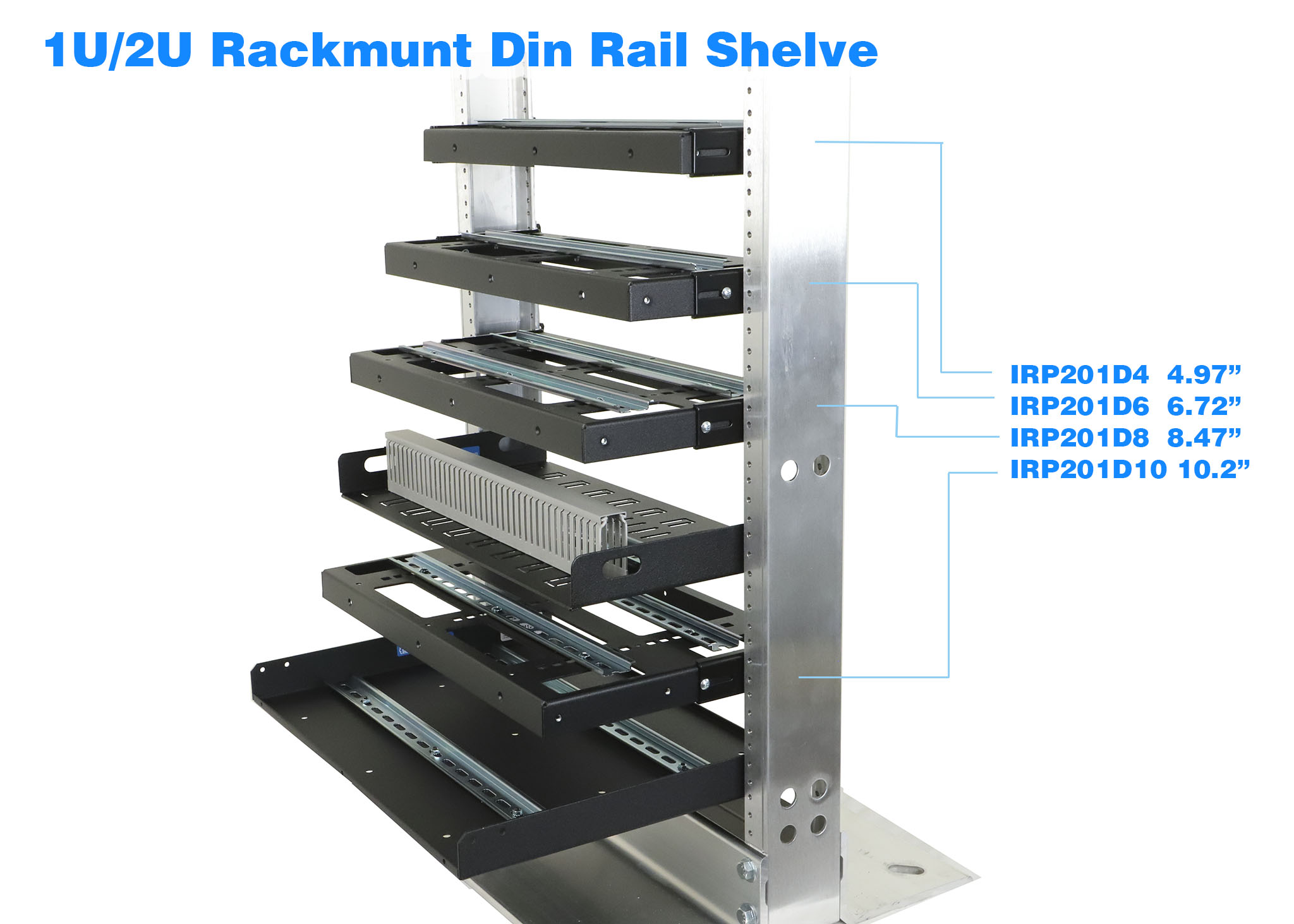 Din rail shelves